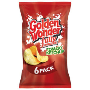 C GOLDEN WONDER CRISPS TOMATO KETCHUP 6PK X 16