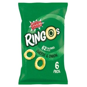 C GOLDEN WONDER RINGOS CHEESE & ONION 6PK X12