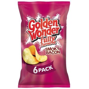 C GOLDEN WONDER CRISPS SMOKEY BACON 6PK X 16