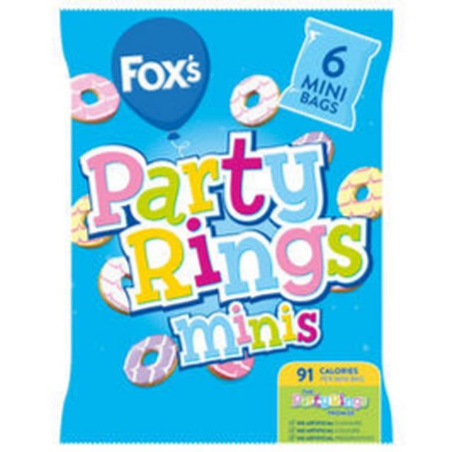 FOXS PARTY RING MINI 6PK X 10 - Freemans Confectionery